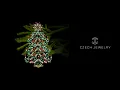 Festive rhinestone Christmas Tree Christmas Colors LUXURY CZECH JEWELRY