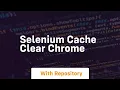 selenium cache clear chrome