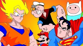 غوكو ضد أقوى شخصيات الكرتون نتورك مدبلج بالعربية Goku VS Top Cartoon Network 