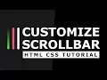 Custom Scrollbar using CSS - Pure CSS Tutorial