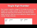 Python Program to Convert given Number into a Single Numeral CCBP IDP Practice Test Question