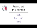 Javascript in a Minute ES6 for of loop