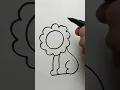 Easy lion drawing with me art
