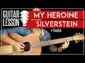 Download Lagu My Heroine Guitar Tutorial 🎸 Silverstein Acoustic Guitar Lesson  |No Capo + TABS|