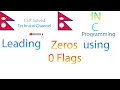 BSC CSIT Program to print a number with the leading zeros using 0 flags Described in Nepali