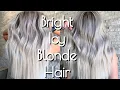 BRIGHT ICY BLONDE HAIR Brightening Dull Blonde Hair FOIL APPLICATION Balayage