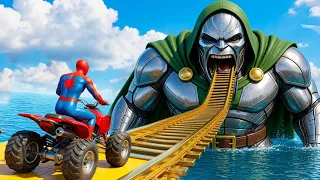 الرجل العنكبوت انقاذ باتمان Spider-Man Rescue batman vs ironman vs drdoom funny Game GTA 5 superhero