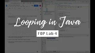 Looping Exercises in Java Fundamentals of Programming FOP Lab 4