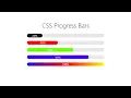 HOW TO CREATE PROGRESS BARS USING HTML ONLY 2021