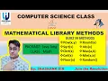 Library Methods in JAVA by Shashank Sir