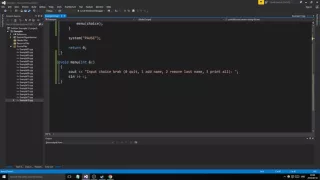 C Example 18 - Menu using Functions