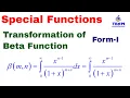 Transformation of Beta function Form 1 Different Forms of Beta functions