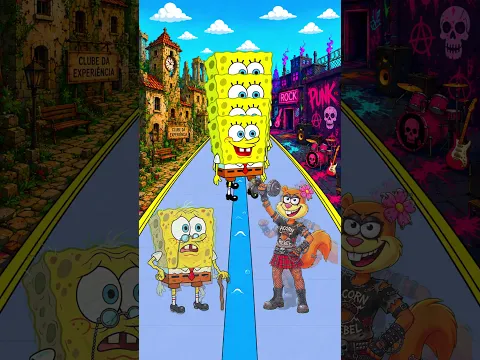 Old SpongeBob vs Rocker Sandy #fyp #spongebob #roblox