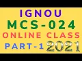 IGNOU BCA MCS-024 JAVA ORIENTED PROGRAM ONLINE CLASSES BY J P Sir Noida Must Watch l IGNOU 2021