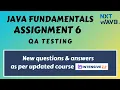 Coding Assignment 6 Java fundamentals QA Testing CCBP Nextwave