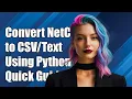 How to Convert NetCDF Files to CSV or Text Format Using Python