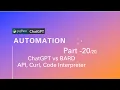 ChatGPT Python API Curl using GPT Prompts Code Interpreter and ChatGPT vs BARD