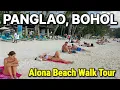 PANGLAO BOHOL, Philippines | MOST POPULAR BEACH of Bohol Island - Alona Beach Walking Tour