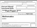 Functional Skills Maths L2 Past Paper 2 Pearson Edexcel