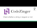 Check whether a string is Isogram or not by javascript in codezinger