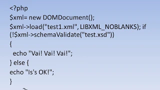 XML XML Schema PHP