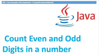 Write a java program to count number of even and odd digits in a given integer