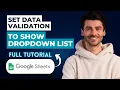 How To Set Data Validation To Show A Dropdown List In Google Sheets 2026 Full Guide
