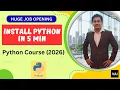 Install Python VS Code in 5 Minutes 2026 Python for Beginners