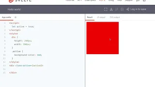 Svelte - Class Attribute Toggle Class