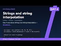 Strings and string interpolation - Day C Challenge