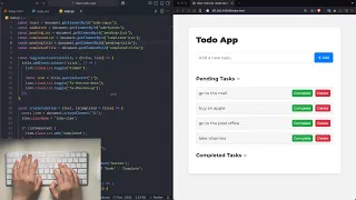 ASMR Programming Simple ToDo App with JavaScript No Talking Full Code