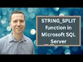 STRING - SPLIT Splitting strings into multiple rows using SQL Server using a delimiter or separator