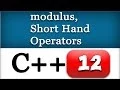 C Modulus Short-Hand Operators CPP Tutorial