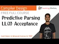 Predictive Parsing LL 1 Acceptance Lesson 23 Compiler Design Learning Monkey