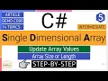C Single Dimensional Array Update Array Values Array Size Array Length