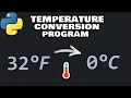 Python temperature conversion program
