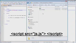 How To Link an External JavaScript Files to an HTML Document - JavaScript Tutorial
