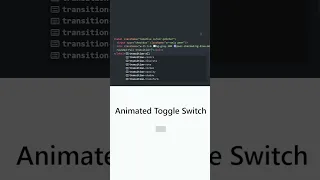 Here is how to create an animated toggle switch using tailwind
