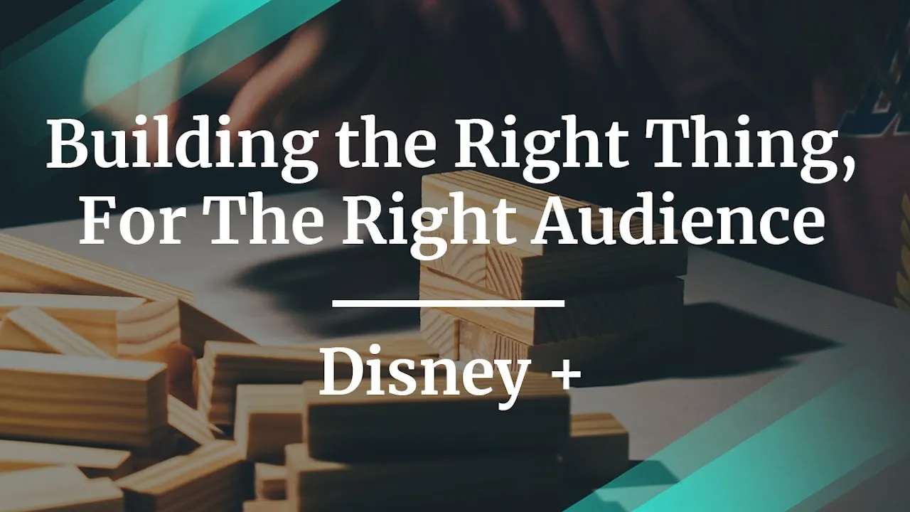 #ProductCon: Build the Right Thing at the Right Time by Disney+ VP of Product, Michael Cerda - YouTube thumbnail