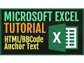 Excel Tutorial Create HTML BBCode Anchor Text Functions