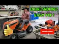Briggs and Stratton Smoking Easy DIY Fix Engine Is Not Blown Riding Lawn Mower Push Mower