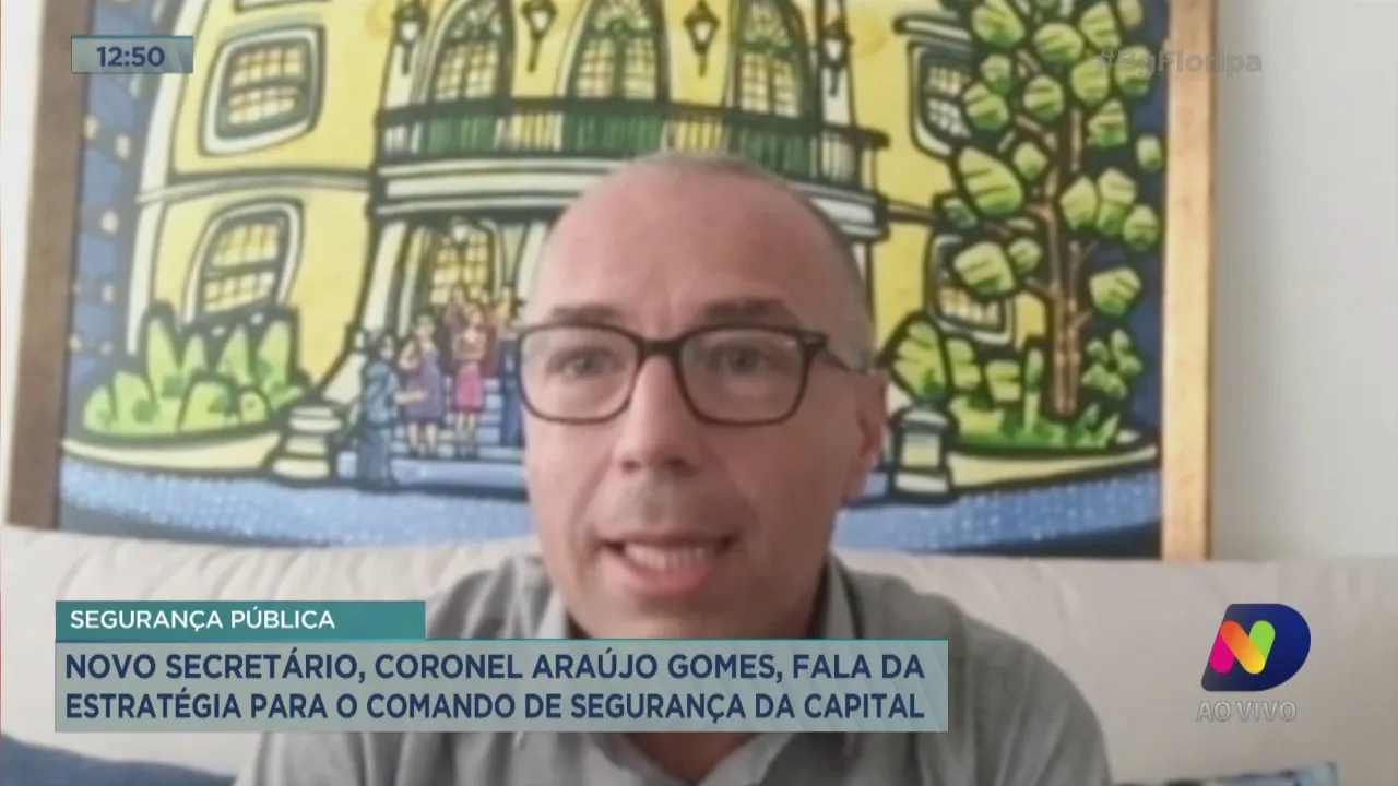 Novo secretário, Coronel Araújo Gomes, fala do comando da segurança de Florianópolis