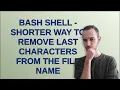 Bash shell - shorter way to remove last characters from the file name