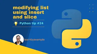 Python tip 24 modifying list using insert and slice