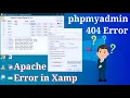 Xampp phpmyadmin Access denied Error in Xampp server Localhost 404 error