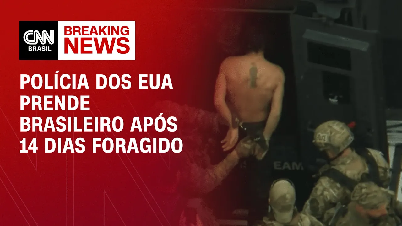 Polícia dos EUA prende brasileiro após 14 dias foragido | LIVE CNN