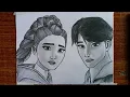 Download Lagu How to Draw Rumi \u0026 Jinu from K-Pop Demon Hunters | Step by Step Easy Tutorial
