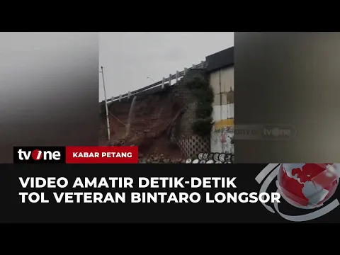 Diguyur Hujan Deras Tebing Tol Veteran Bintaro Alami Longsor