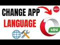 How to Change Language in Opera Mini Browser