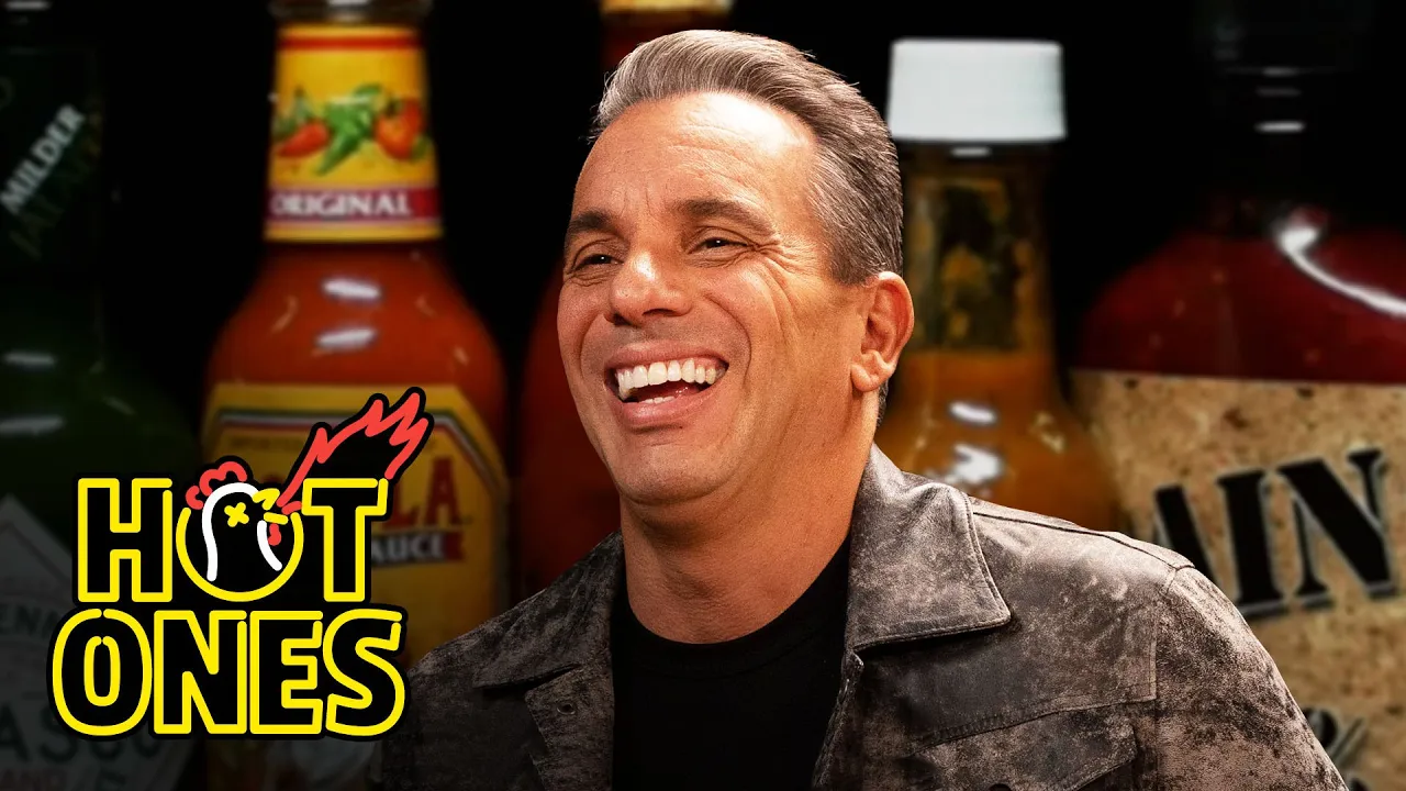 Sebastian Maniscalco Is Thankful While Eating Spicy Wings   Hot Ones